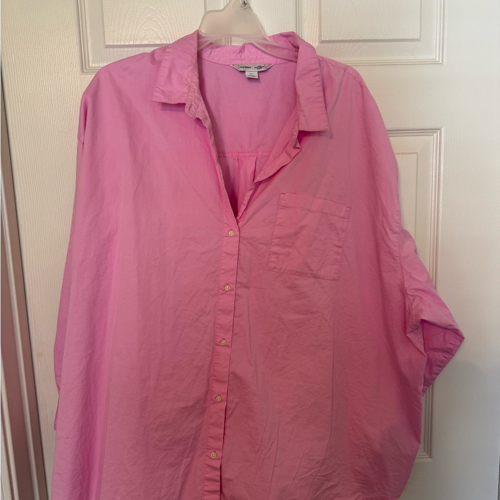 Old Navy Pink Boyfriend Shirt